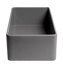 Load image into Gallery viewer, ALFI brand ABF3618-GM Gray Matte Smooth Apron 36&quot; x 18&quot; Single Bowl Fireclay Farm Sink