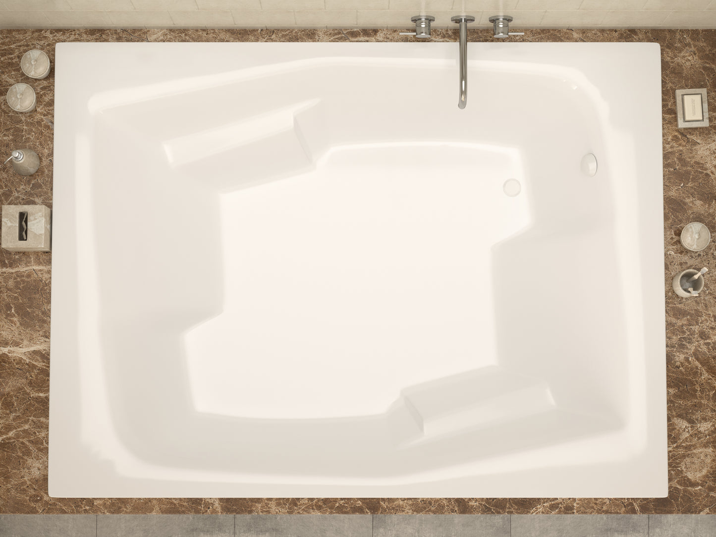 Atlantis Whirlpools Caresse 54 x 72 Rectangular Air Jetted Bathtub