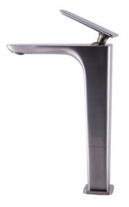 ALFI brand AB1778-BN Brushed Nickel Tall Single Hole Modern Bathroom Faucet
