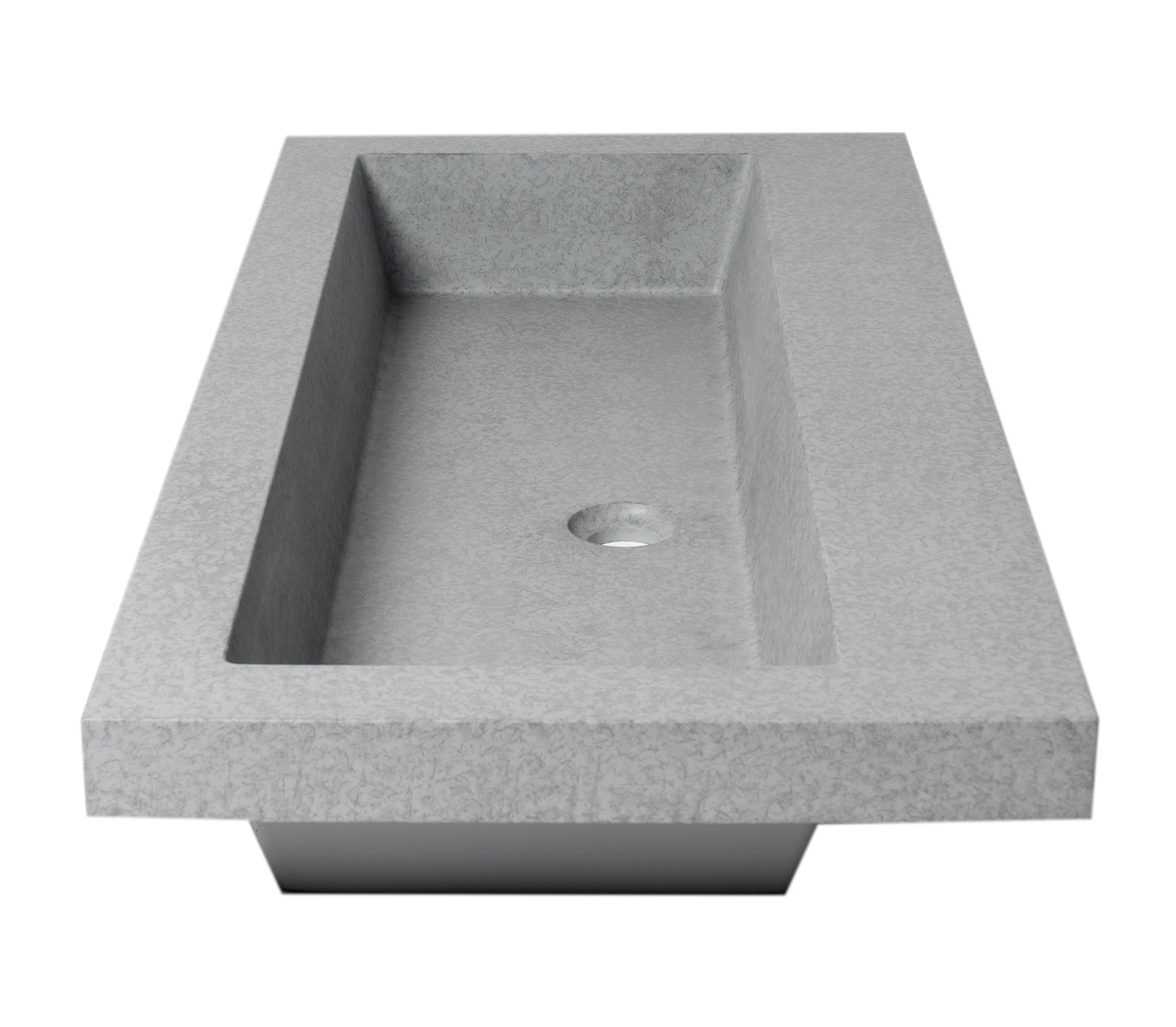 ALFI brand ABCO40TR 40" Solid Concrete Trough Sink for the Bathroom