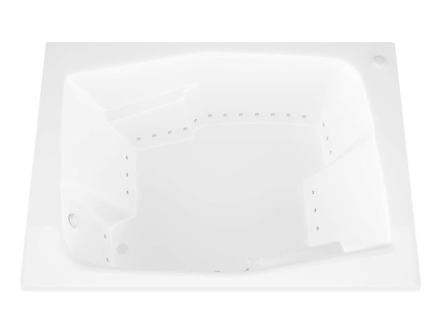 Atlantis Whirlpools Caresse 54 x 72 Rectangular Air Jetted Bathtub