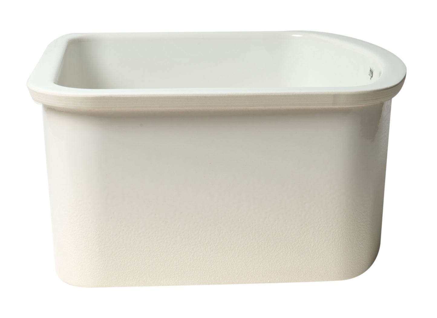 ALFI brand AB1818C 17" White Fireclay Undermount D-Shaped Kitchen Sink