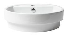 Load image into Gallery viewer, ALFI brand ABC702 White 19&quot; Round Semi Recessed Ceramic Sink with Faucet Hole