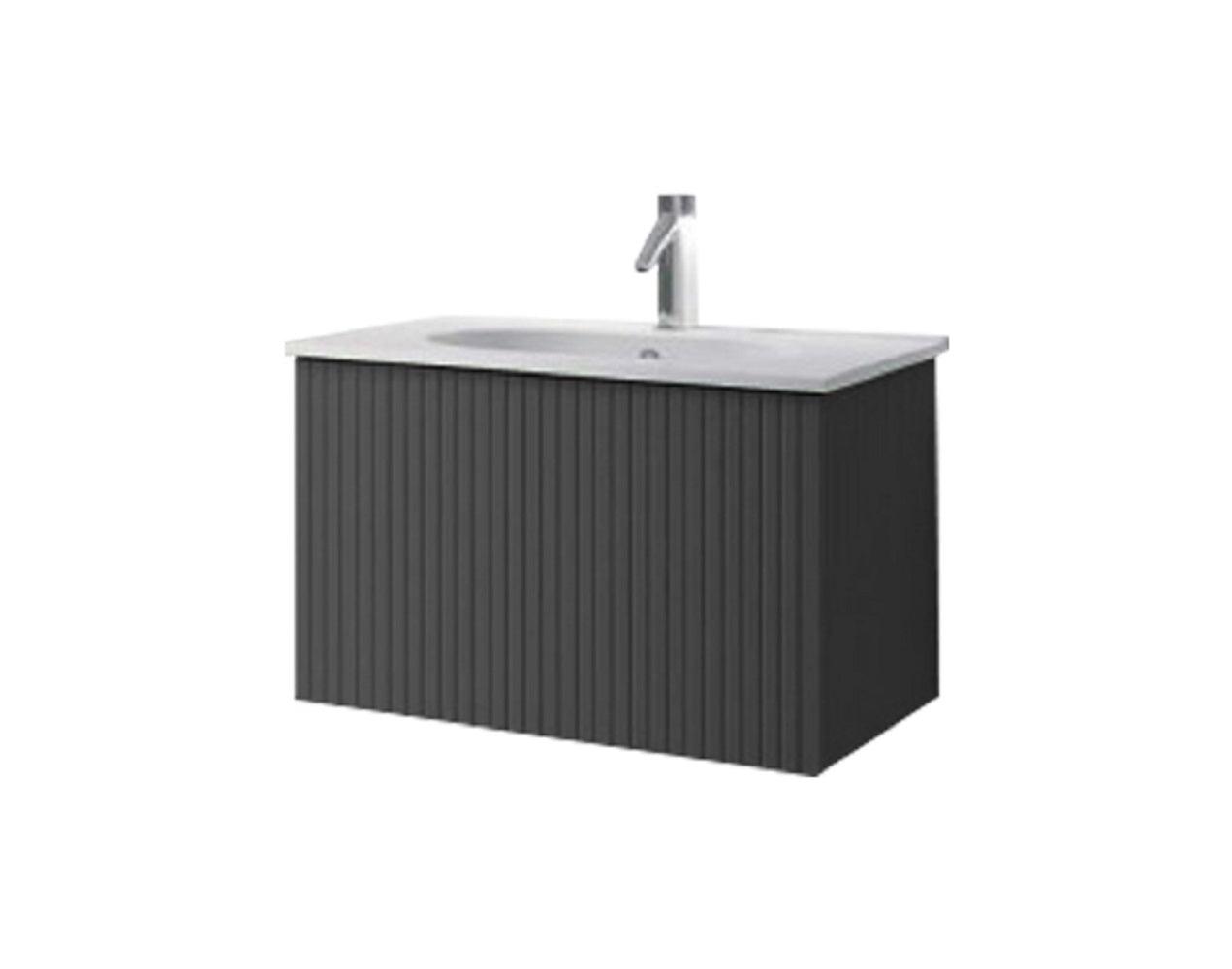 Lucena Bath 40" Bari Floating Vanity with Ceramic Sink in White, Grey, Green or Navy