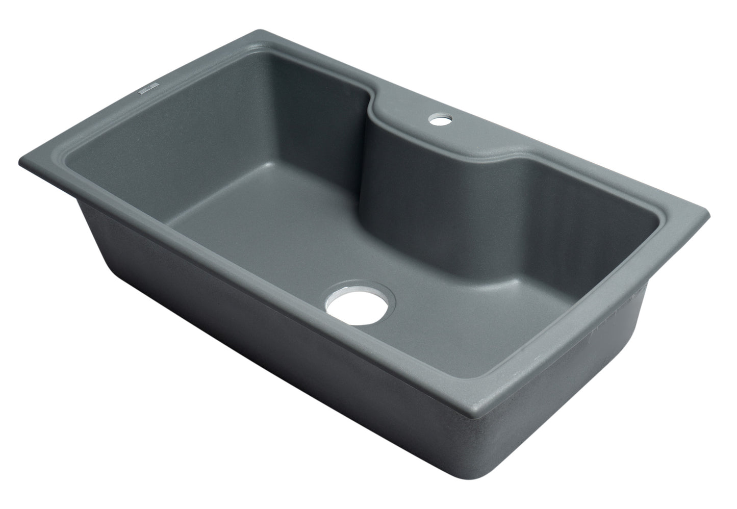 ALFI brand AB3520DI-T Titanium 35" Drop-In Single Bowl Granite Composite Kitchen Sink