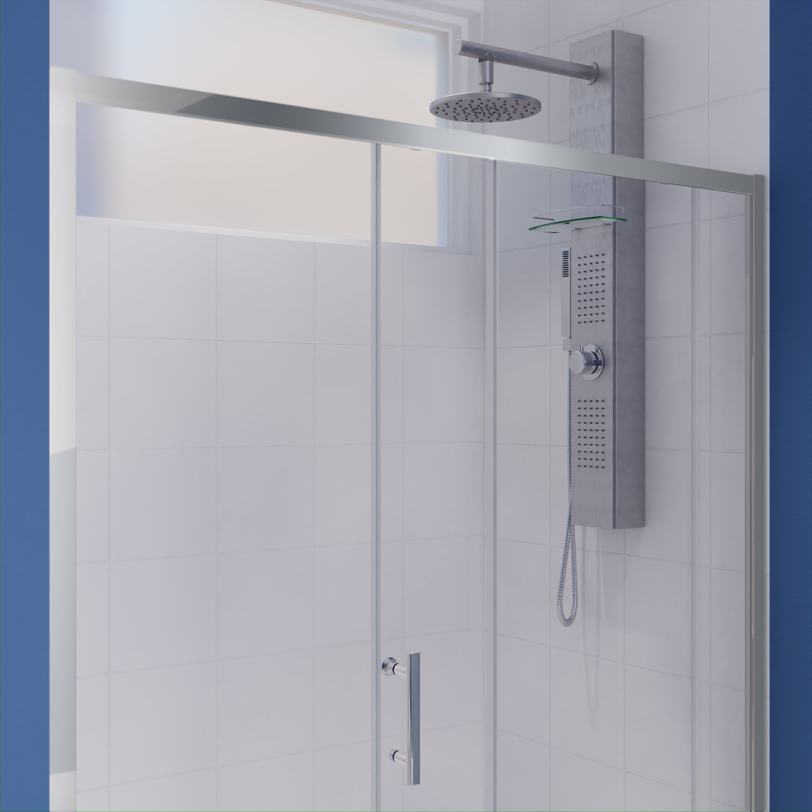 Halberd 60 in. x 72 in. Framed Shower Door with TSUNAMI GUARD