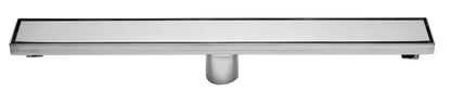 ALFI brand ABLD24B-PSS 24" Modern Polished Stainless Steel Linear Shower Drain with Solid Cover