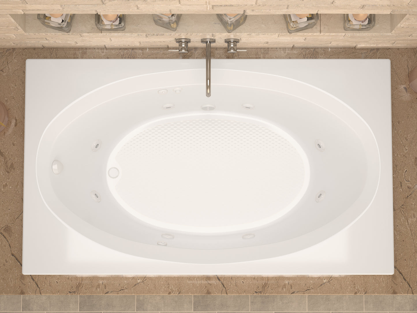 Atlantis Whirlpools Vogue 42 x 72 Rectangular Whirlpool Jetted Bathtub