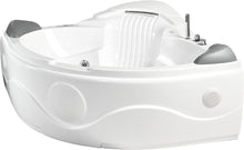 Load image into Gallery viewer, EAGO AM505ETL 5 ft Corner Acrylic White Waterfall Whirlpool Bathtub for Two