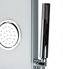 Load image into Gallery viewer, ALFI brand ABSP50W White Glass Shower Panel with 2 Body Sprays and Rain Shower Head