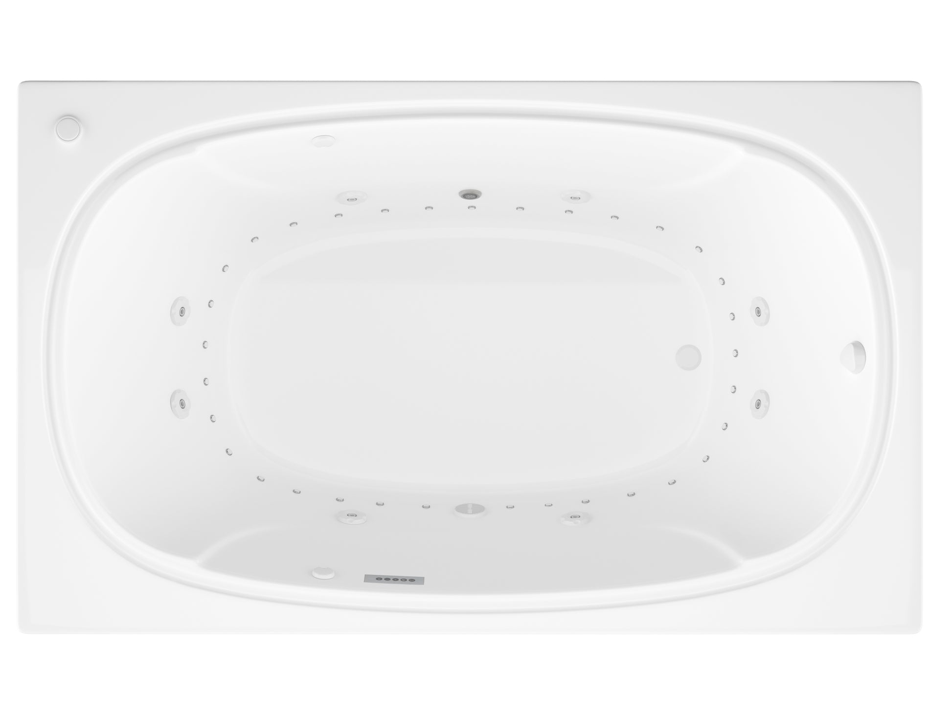 Atlantis Whirlpools Charleston Deluxe Series 47.75 x 71.75in. Air and Whirlpool Jetted Bathtub in White