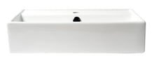 Load image into Gallery viewer, ALFI brand ABC122 White 22&quot; Rectangular Wall Mounted Ceramic Sink with Faucet Hole