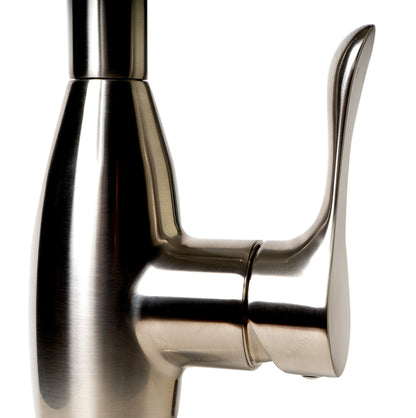 ALFI brand ABKF3783-BN Brushed Nickel Traditional Gooseneck Pull Down Kitchen Faucet