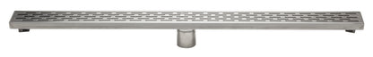 ALFI brand ABLD36C 36" Modern Stainless Steel Linear Shower Drain with Groove Holes