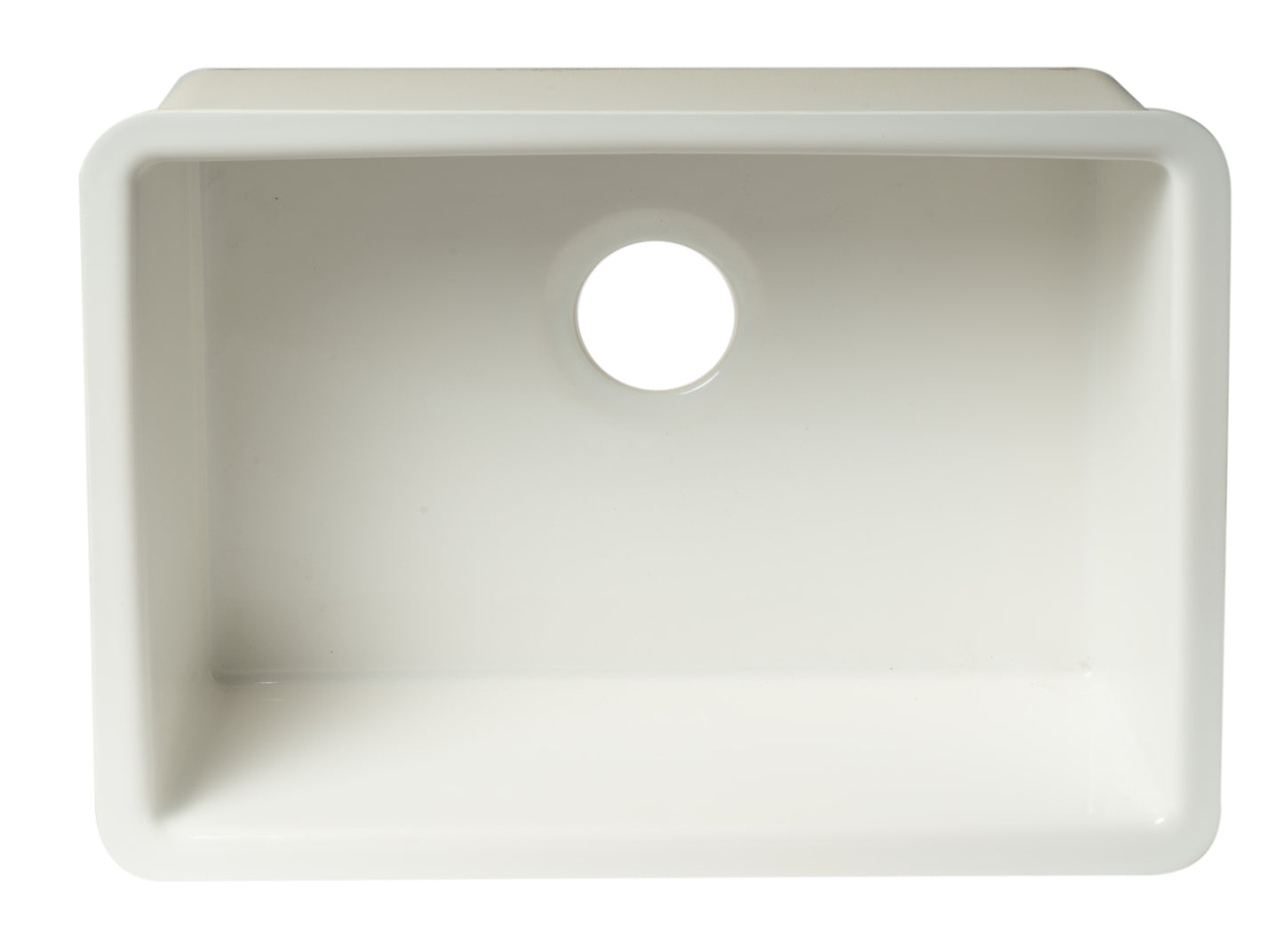 ALFI brand AB2317 23" White Fireclay Undermount Kitchen Sink