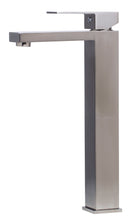 Load image into Gallery viewer, ALFI brand AB1129-BN Brushed Nickel Tall Square Single Lever Bathroom Faucet