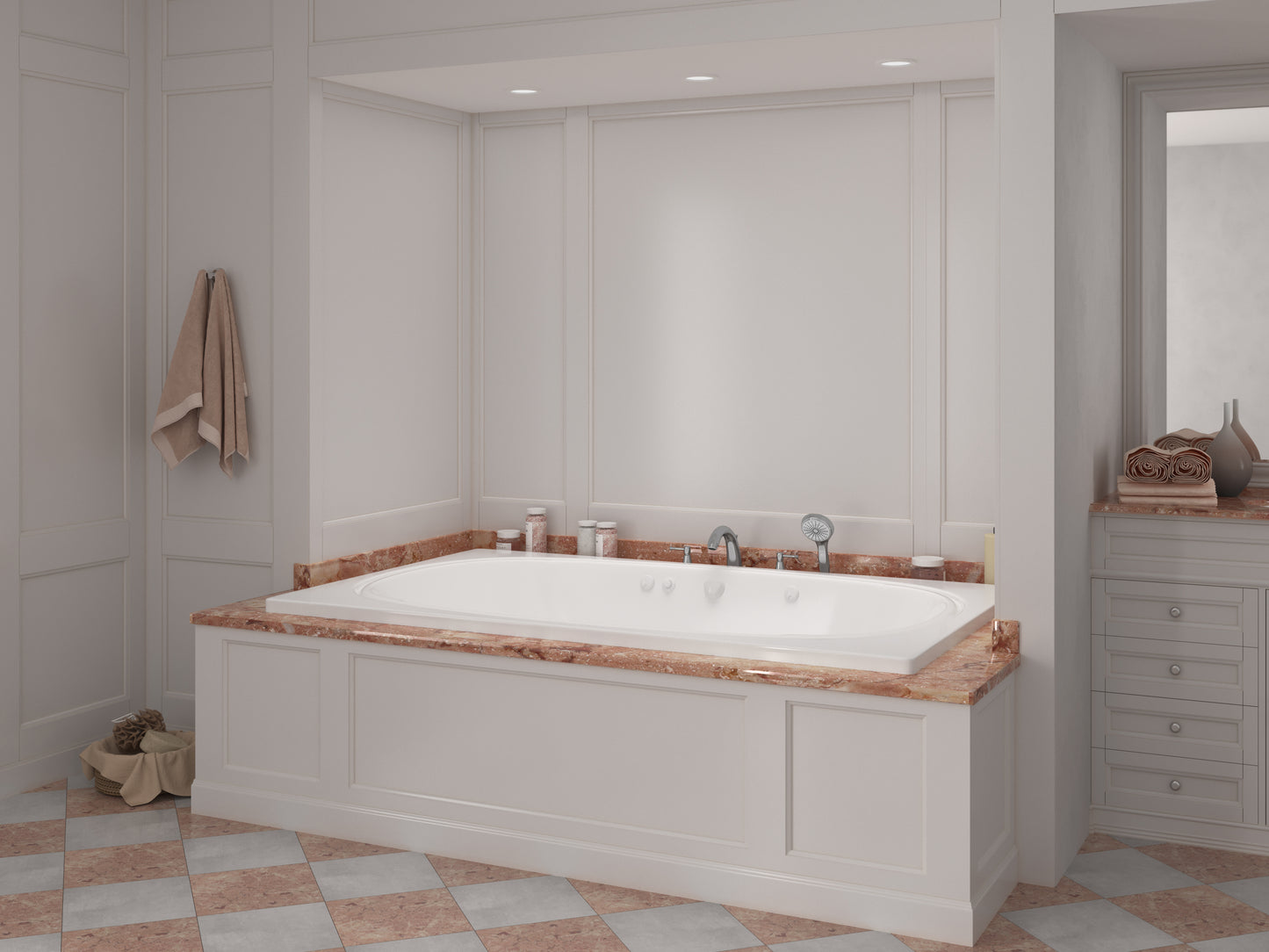 Atlantis Whirlpools Charleston 48 x 78 Rectangular Whirlpool Jetted Bathtub