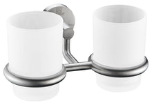 Load image into Gallery viewer, Caster Series 7.36 in. Double Toothbrush Holder in Brushed Nickel