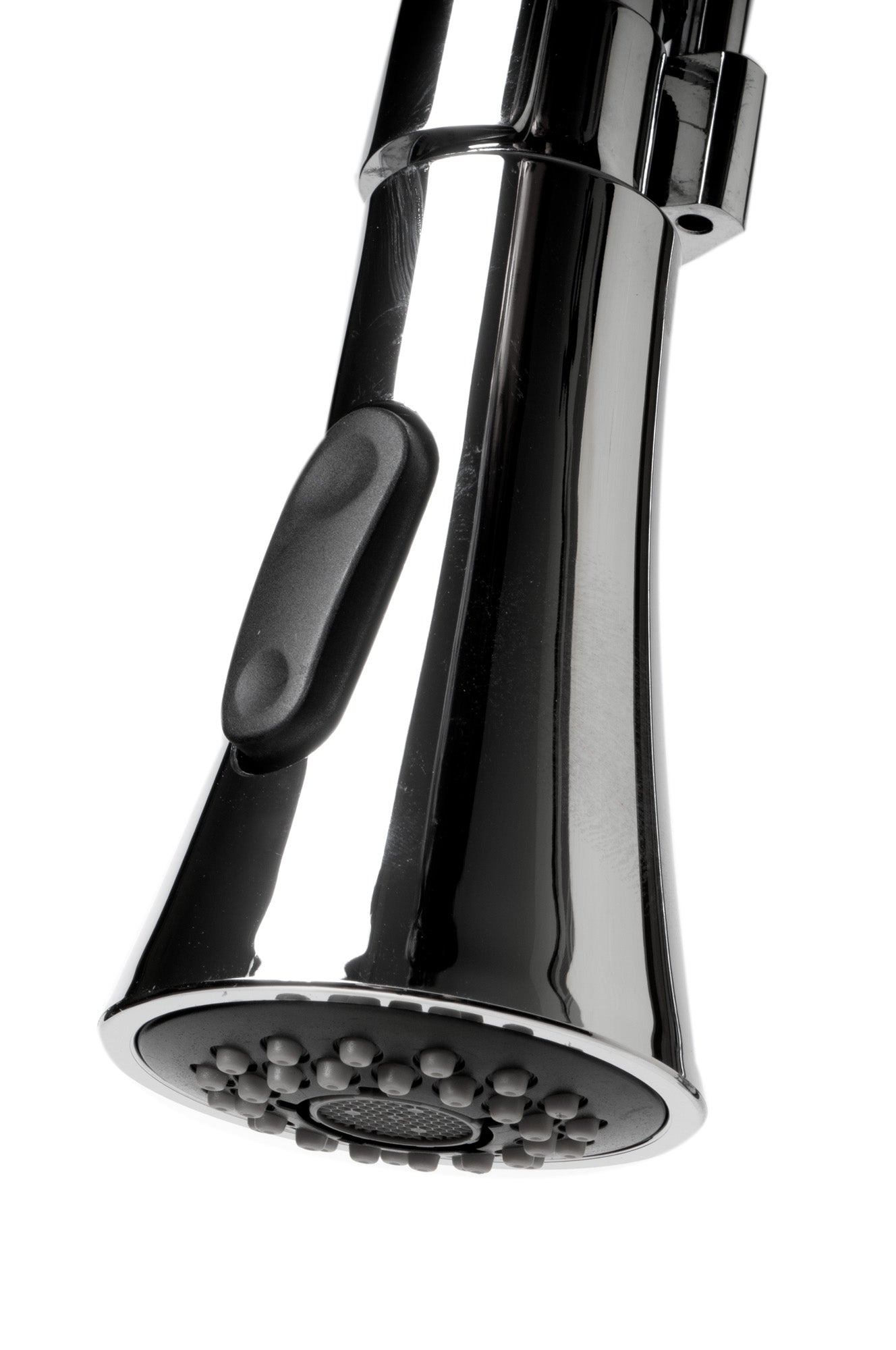 ALFI brand ABKF3001-PC Polished Chrome Kitchen Faucet with Black Rubber Stem