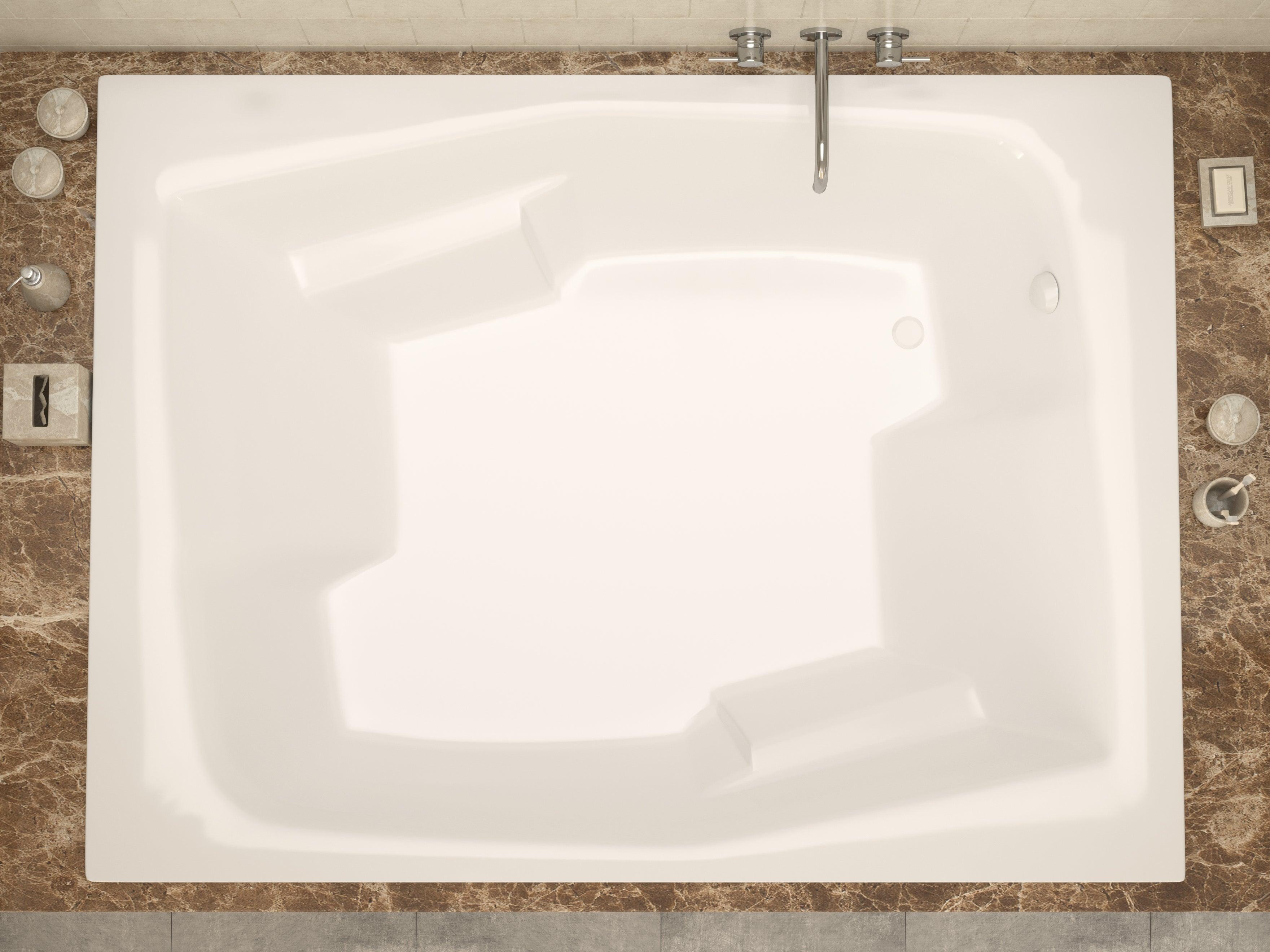Atlantis Whirlpools Caresse 54 x 72 Rectangular Soaking Bathtub 5472CS