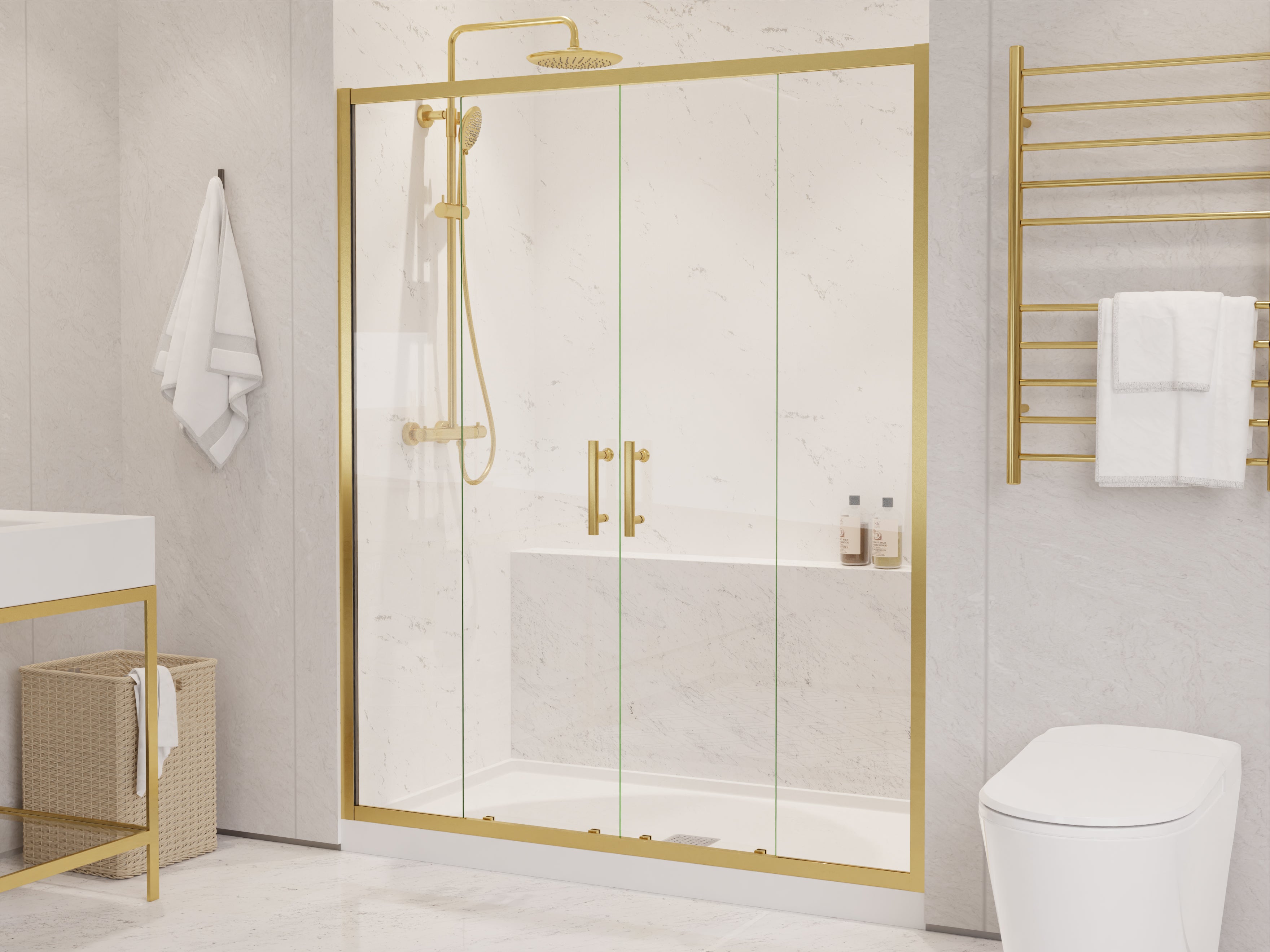 ANZZI Enchant 70-in. x 60.4-in. Framed Sliding Shower Door