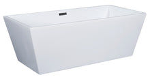 Load image into Gallery viewer, ALFI brand AB8832 67 inch White Rectangular Acrylic Free Standing Soaking Bathtub
