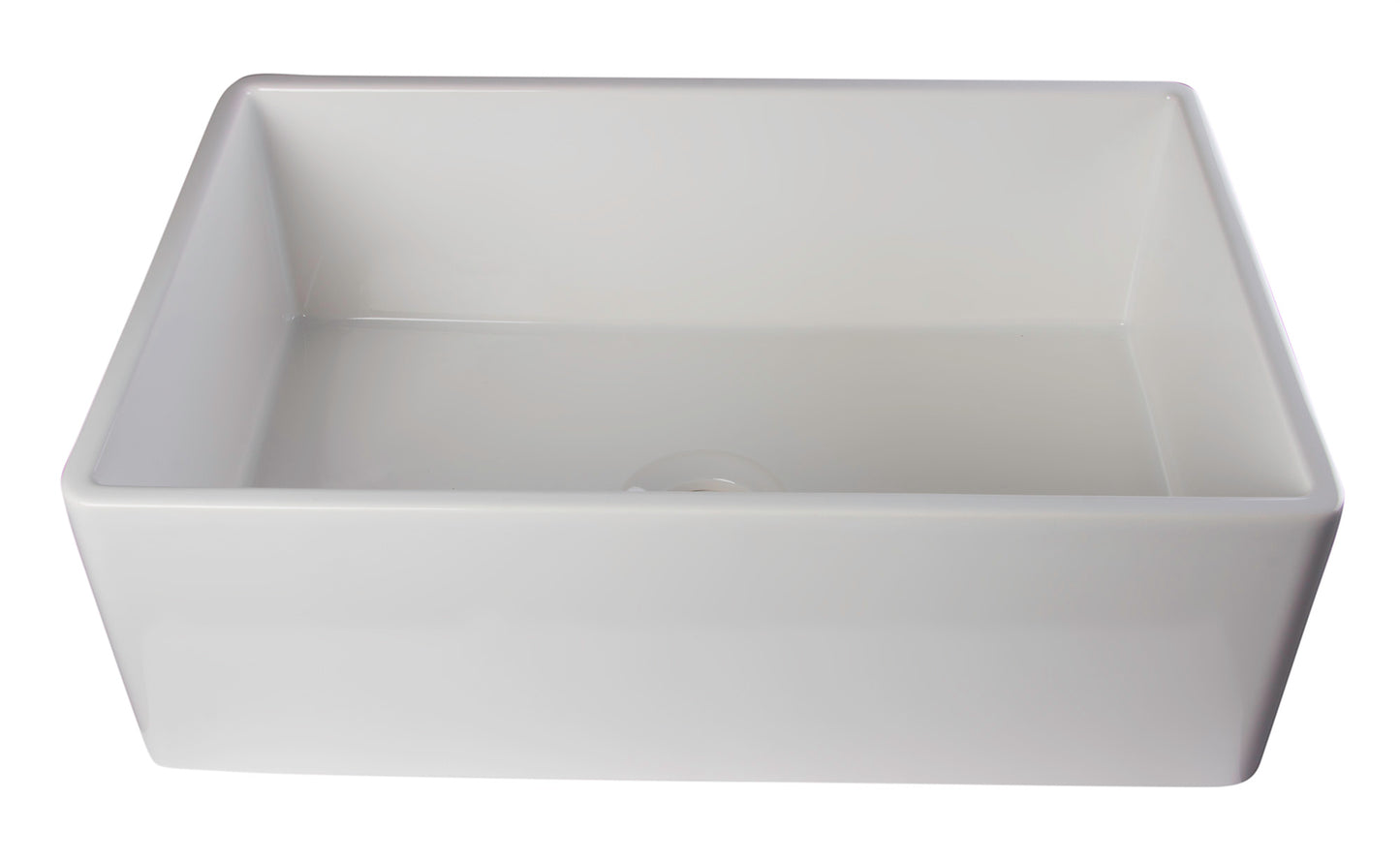 ALFI brand AB510-W White 30" Contemporary Smooth Apron Fireclay Farmhouse Kitchen Sink