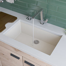 Load image into Gallery viewer, ALFI brand AB3020UM-B Biscuit 30&quot; Undermount Single Bowl Granite Composite Kitchen Sink