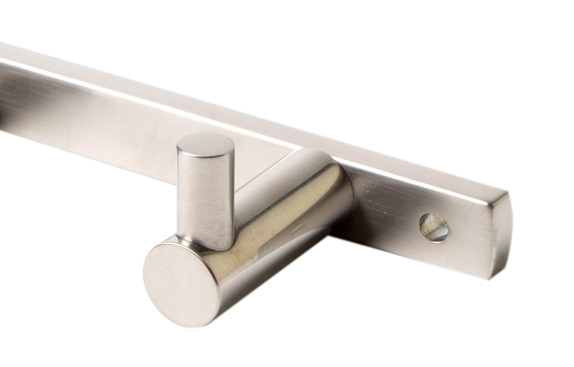ALFI brand AB9528-BN Brushed Nickel Wall Mounted 4 Prong Robe / Towel Hook