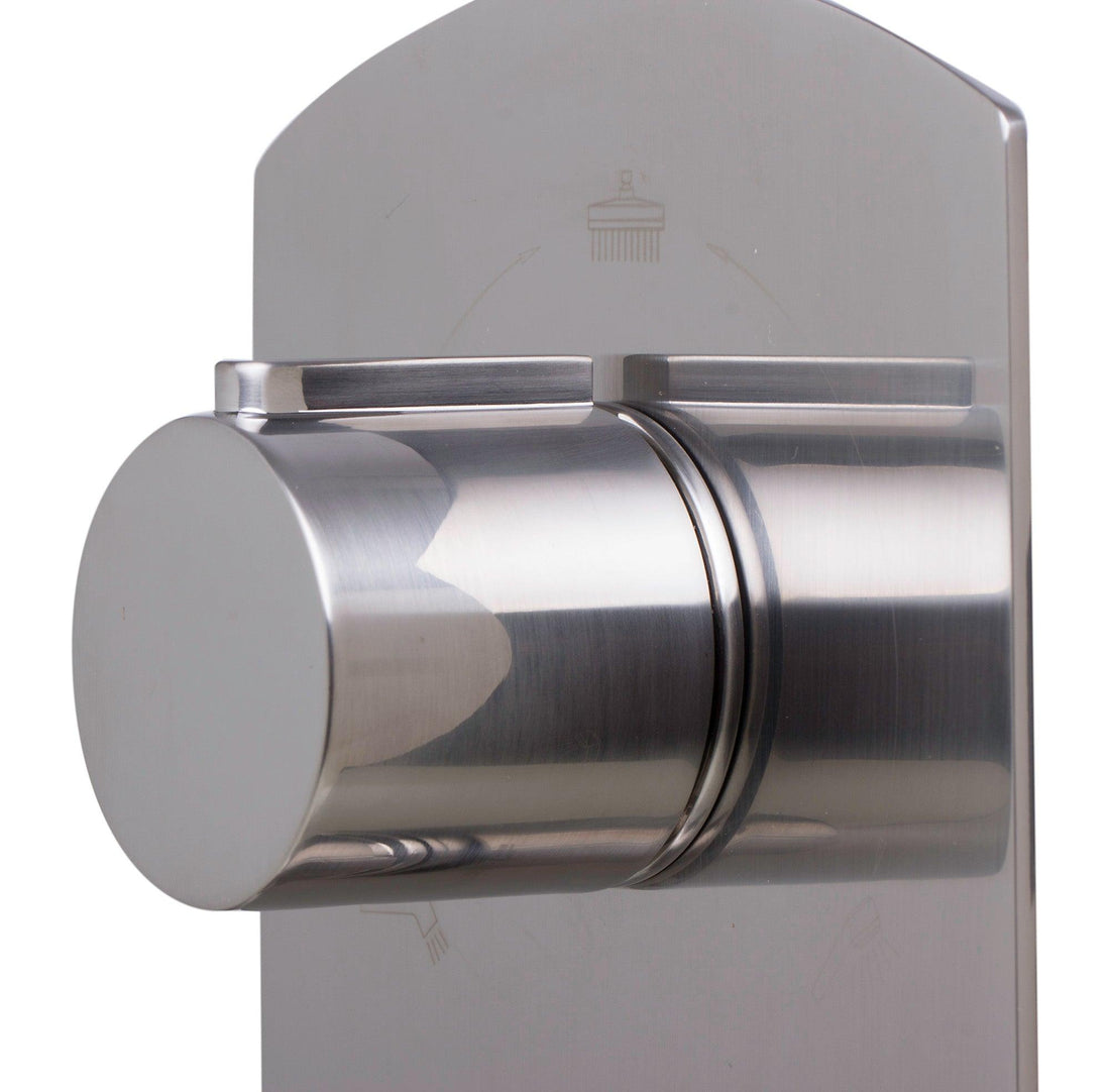 ALFI brand AB4001-BN Brushed Nickel Concealed 3-Way Thermostatic Valve Shower Mixer Round Knobs