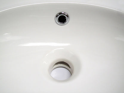 ALFI brand AB107 Small White Wall Mounted Ceramic Bathroom Sink Basin