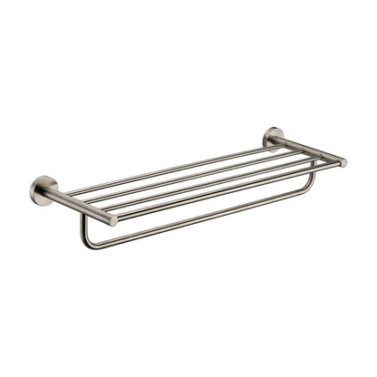 ALFI brand AB9538-BN Brushed Nickel 26 inch Towel Bar & Shelf Bathroom Accessory