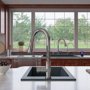 ALFI brand AB3322DI-T Titanium 33" Single Bowl Drop In Granite Composite Kitchen Sink