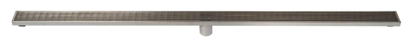 ALFI brand ABLD59D 59" Stainless Steel Linear Shower Drain with Groove Lines