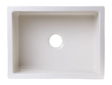 Load image into Gallery viewer, ALFI brand AB2418ARCH-B  24&quot; Biscuit Arched Apron Thick Wall Fireclay Single Bowl Farm Sink