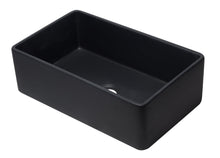 Load image into Gallery viewer, ALFI brand AB3320SB-BM 33 inch Black Reversible Single Fireclay Farmhouse Kitchen Sink