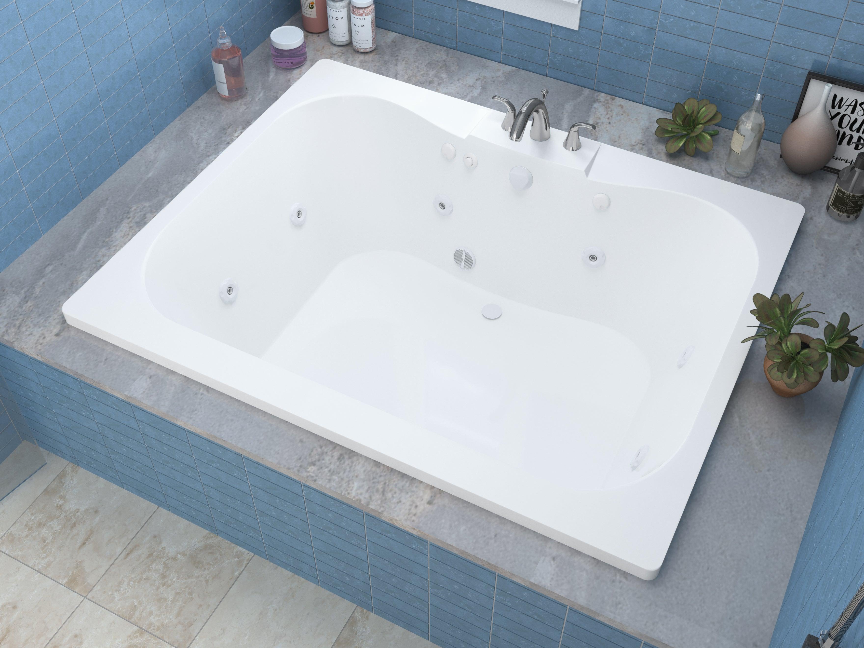 Atlantis Whirlpools Neptune 48 x 60 Rectangular Whirlpool Jetted Bathtub