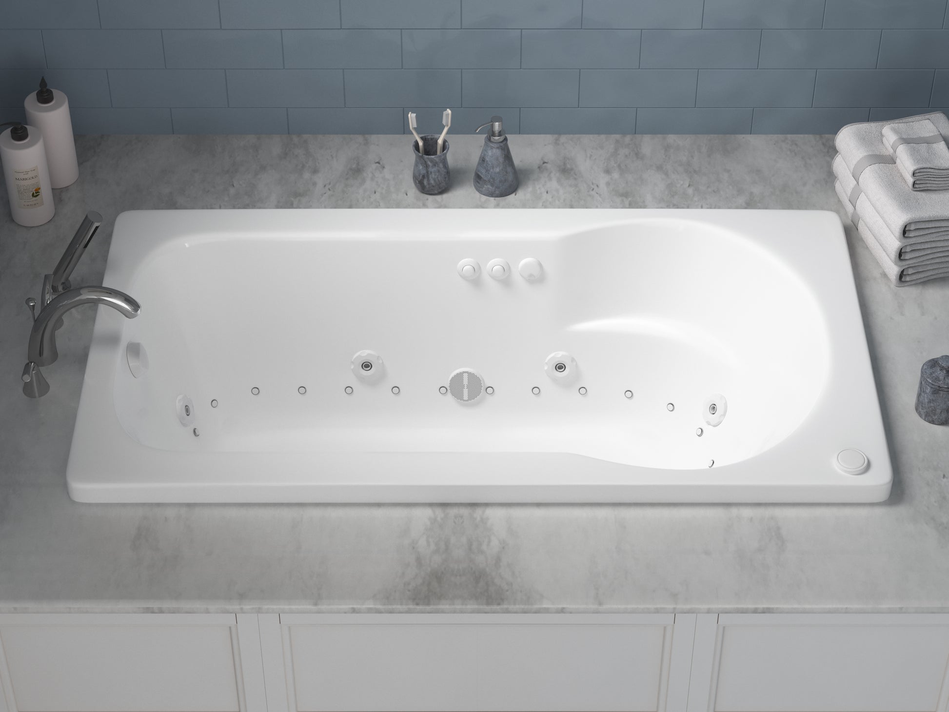 Atlantis Whirlpools Zepher 32 x 60 Rectangular Air & Whirlpool Jetted Bathtub