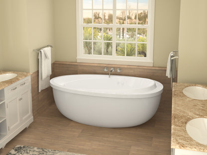 Atlantis Whirlpools Breeze 38 x 71 Oval Freestanding Whirlpool Jetted Bathtub 3871BW