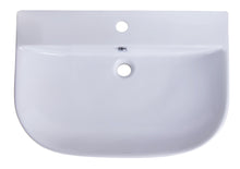 Load image into Gallery viewer, ALFI brand AB112  28&quot; White D-Bowl Porcelain Wall Mounted Bath Sink