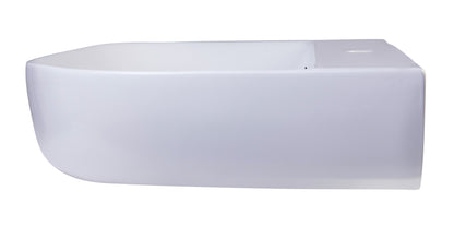 ALFI brand AB112  28" White D-Bowl Porcelain Wall Mounted Bath Sink