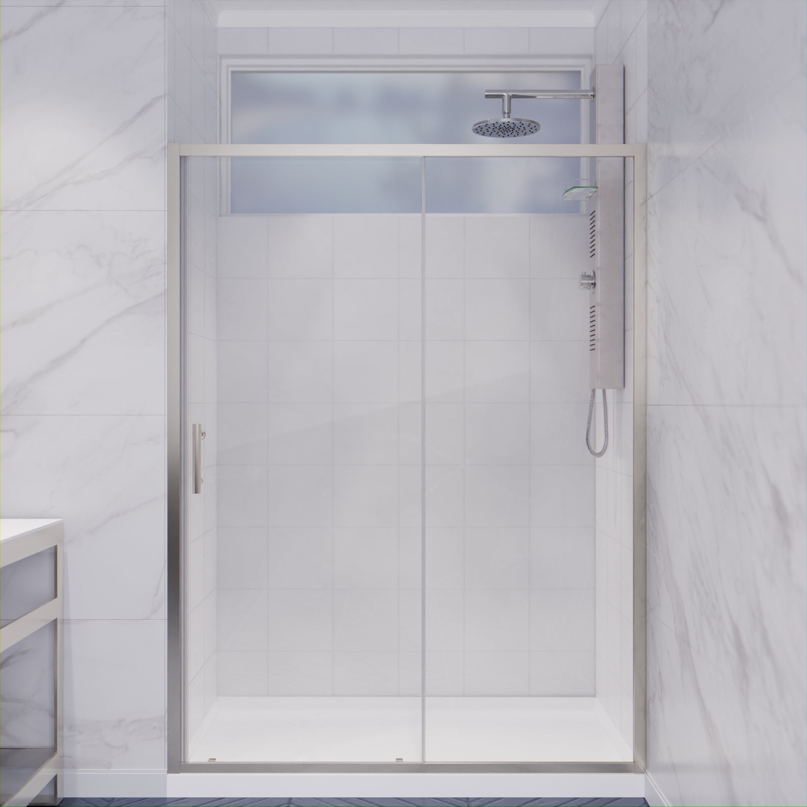 Halberd 48 in. x 72 in. Framed Shower Door with TSUNAMI GUARD
