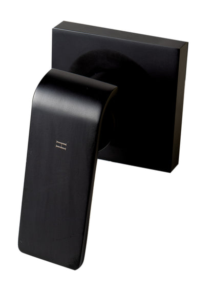 ALFI brand AB1796-BM Black Matte Widespread Wall Mounted Modern Waterfall Bathroom Faucet