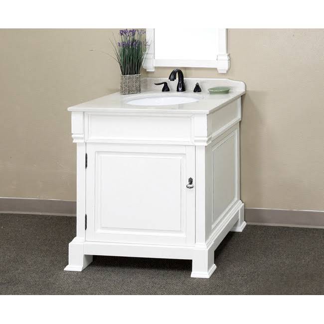 Bellaterra Freestanding 30” Single Sink Wood Vanity, Top 205030-CR-ES-WH