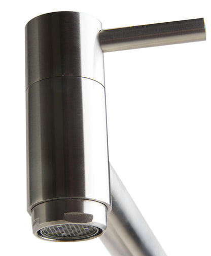 ALFI brand AB5018-BSS Brushed Stainless Steel Retractable Pot Filler Faucet