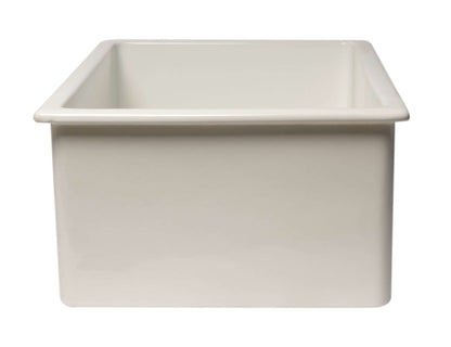 ALFI brand AB3018UD-W 30" White Undermount / Drop In Fireclay Kitchen Sink