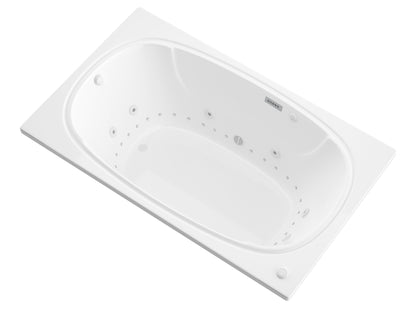 Atlantis Whirlpools Charleston Deluxe Series 47.75 x 71.75in. Air and Whirlpool Jetted Bathtub in White