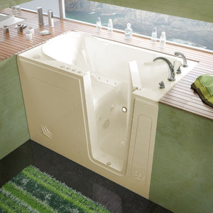 MediTub Walk-In 30 x 54 Right Drain Whirlpool & Air Jetted Walk-In Bathtub