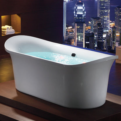 EAGO AM1900  74" White Free Standing Air Bubble Bathtub