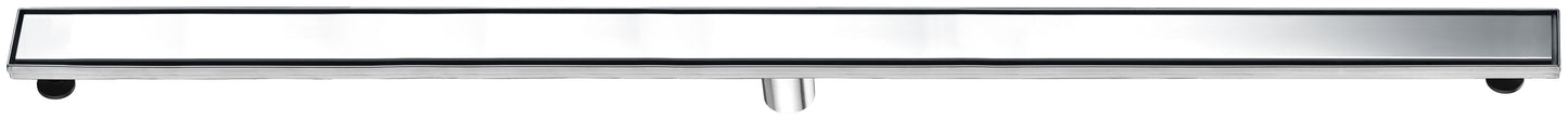 ALFI brand ABLD59B-PSS 59" Polished Stainless Steel Linear Shower Drain with Solid Cover